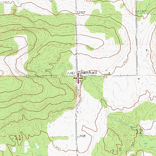 Topographic Map of Birch Creek Townhall, WI