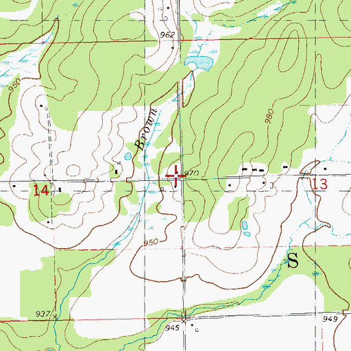 Topographic Map of Brown School (historical), WI