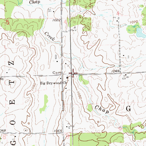 Topographic Map of Chap School (historical), WI