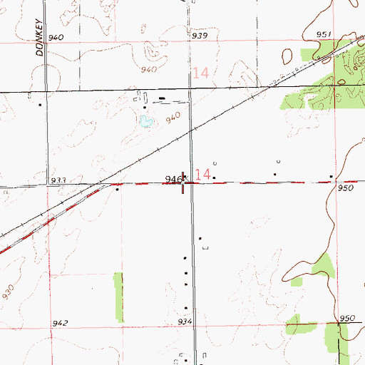 Topographic Map of Eagle School (historical), WI
