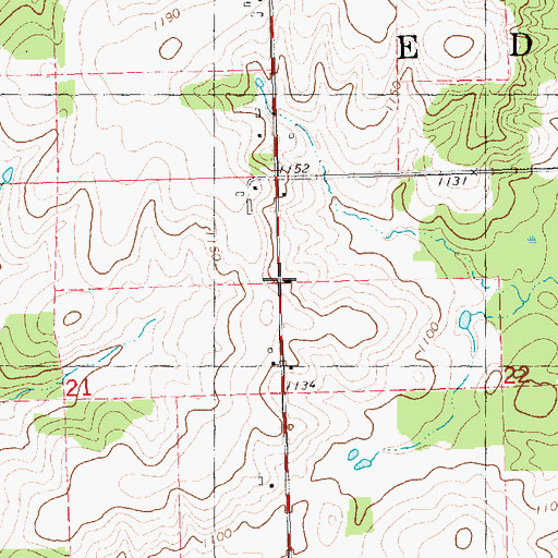 Topographic Map of Edson Church (historical), WI