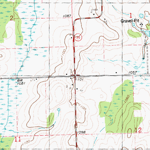 Topographic Map of Fagan School (historical), WI