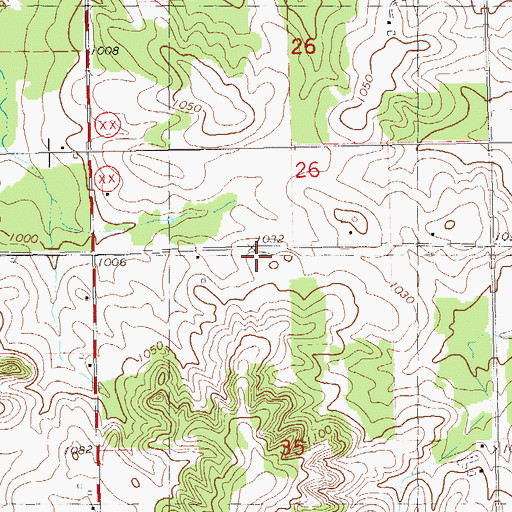 Topographic Map of Fairview School (historical), WI