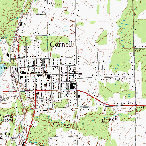 Topographic Map of Faith Baptist Church, WI