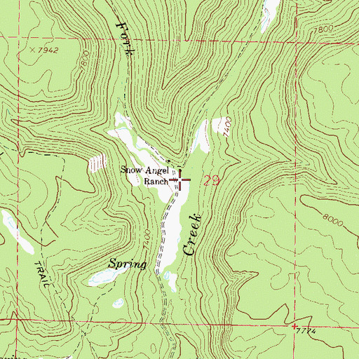 Topographic Map of West Fork Devil Creek, CO