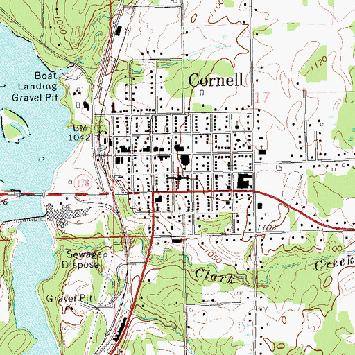 Topographic Map of First Presbyterian Church, WI