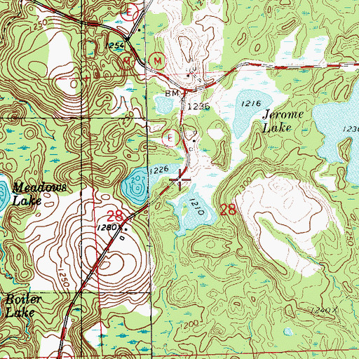 Topographic Map of Firth School (historical), WI