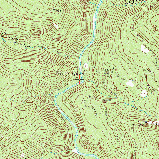 Topographic Map of Horse Creek, CO
