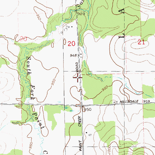 Topographic Map of Hendry School (historical), WI