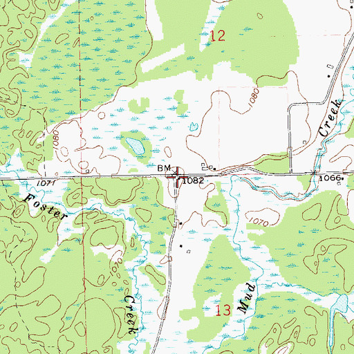 Topographic Map of High Bank School (historical), WI