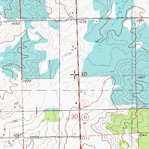 Topographic Map of Liberty Hill School (historical), WI