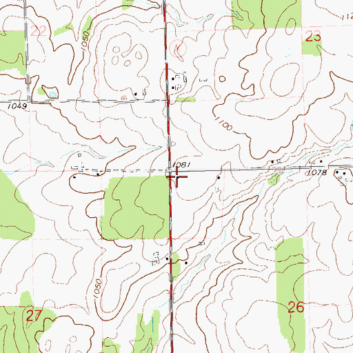 Topographic Map of Matott School (historical), WI
