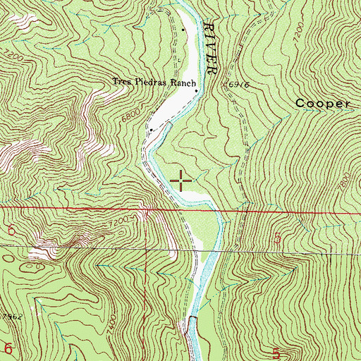 Topographic Map of Cooper Canyon, CO