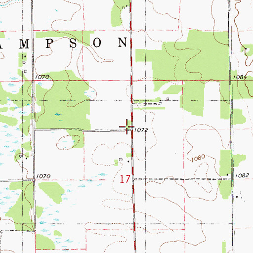 Topographic Map of Pleasant Valley School (historical), WI