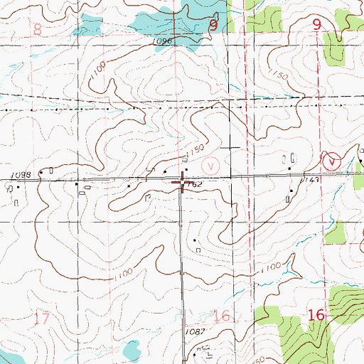 Topographic Map of Popple Grove School (historical), WI