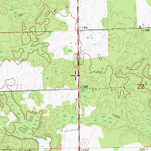 Topographic Map of Popple Hill School (historical), WI