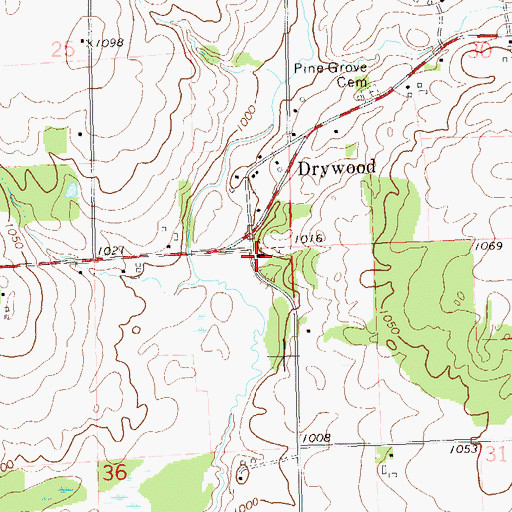 Topographic Map of Saint Anthony Church, WI