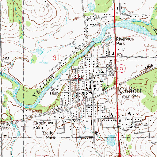 Topographic Map of Saint Joseph School, WI