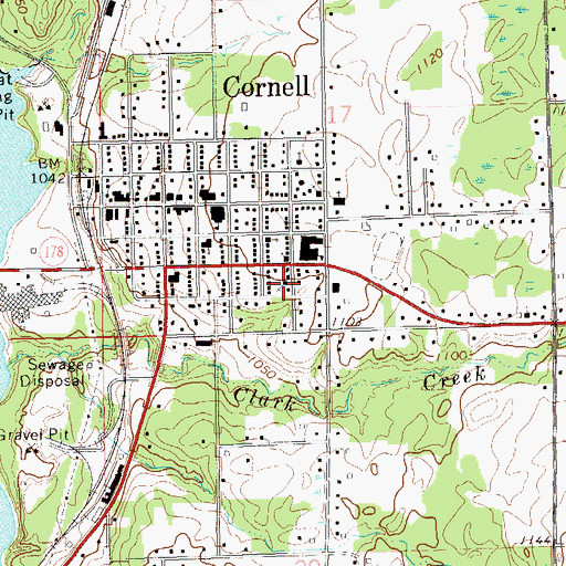 Topographic Map of New Hope Assembly of God Church, WI