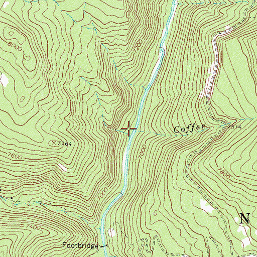 Topographic Map of Coffee Creek, CO