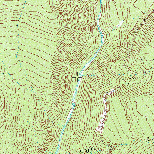 Topographic Map of Dudley Creek, CO