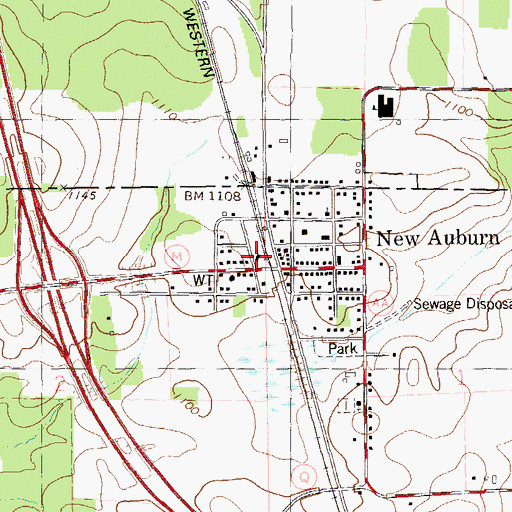 Topographic Map of Saint Judes Catholic Church, WI