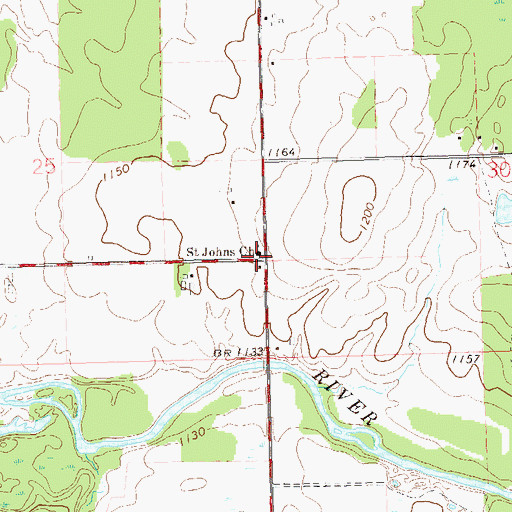 Topographic Map of Sunnyview School (historical), WI