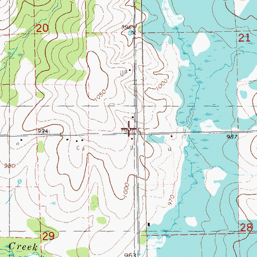 Topographic Map of Toutant School (historical), WI