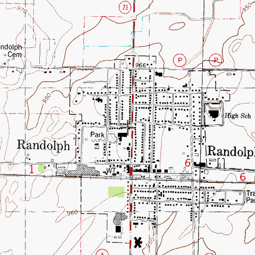 Topographic Map of Bethany Presbyterian Church, WI