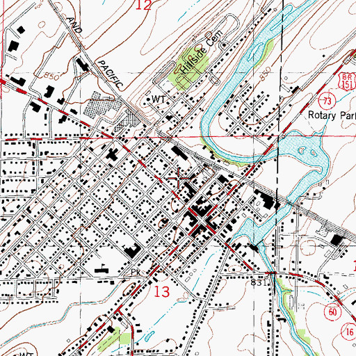 Topographic Map of First Presbyterian Church, WI