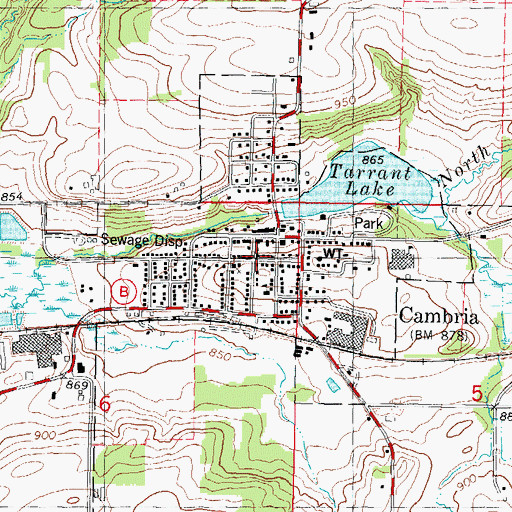 Topographic Map of First Presbyterian Church, WI