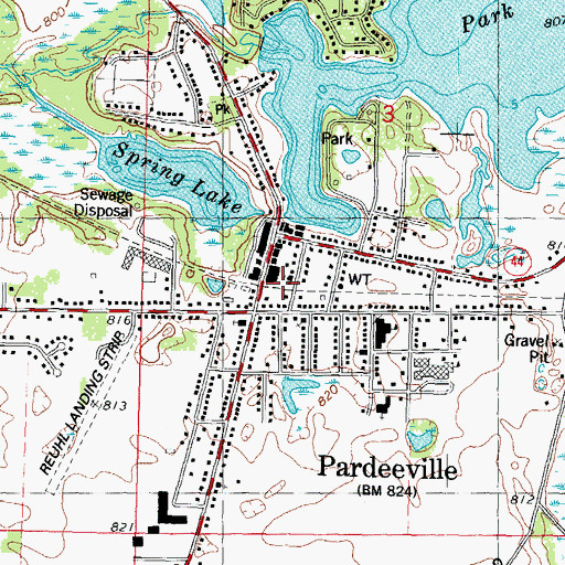 Topographic Map of Free Methodist Church (historical), WI