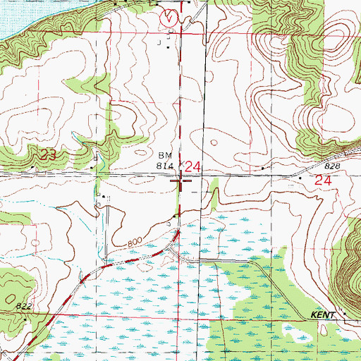 Topographic Map of Lincoln School (historical), WI