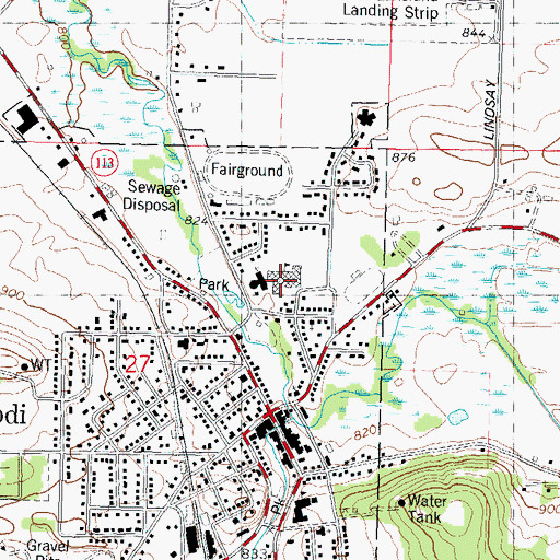 Topographic Map of Lodi Elementary School, WI