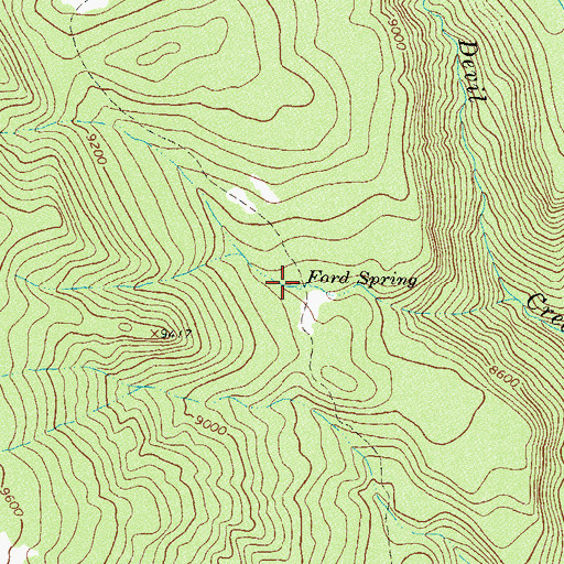 Topographic Map of Ford Spring, CO