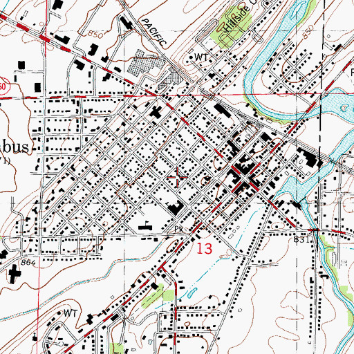 Topographic Map of Olivet Congregational United Church of Christ, WI