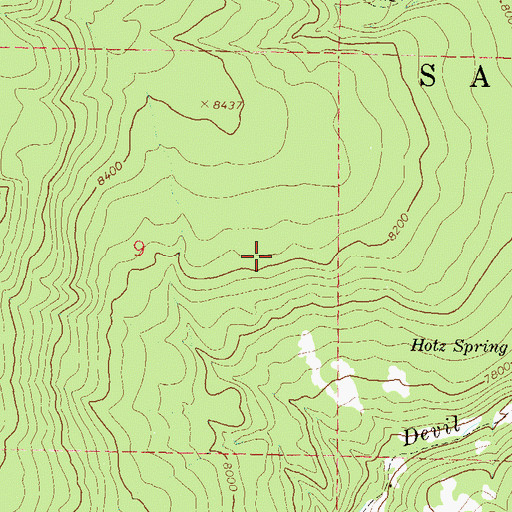 Topographic Map of Lost Spring, CO