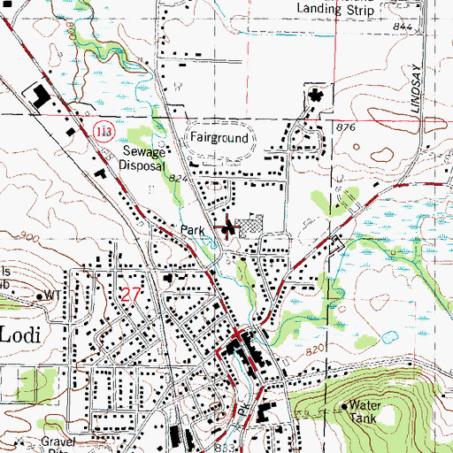 Topographic Map of Saint Patricks Church, WI