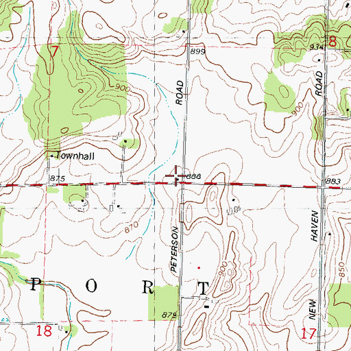 Topographic Map of Stearns School (historical), WI