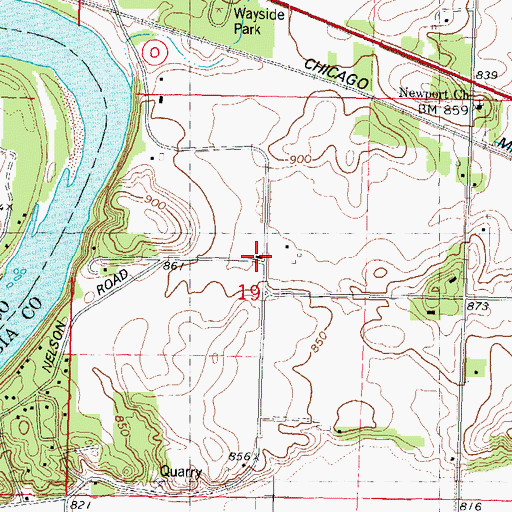 Topographic Map of Tofson School (historical), WI