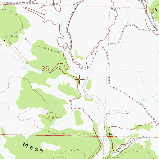 Topographic Map of Perry Draw, CO