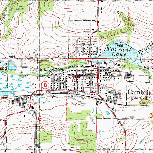 Topographic Map of Zion Lutheran Church, WI