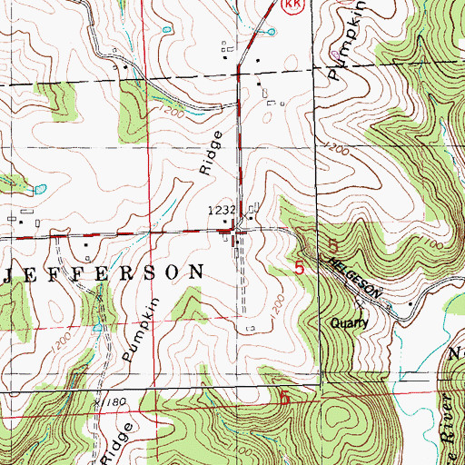 Topographic Map of Brown School (historical), WI