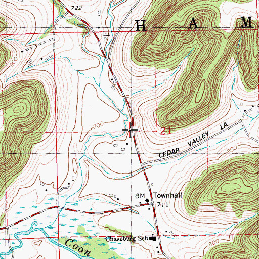 Topographic Map of Cliffside School (historical), WI
