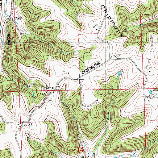 Topographic Map of Grandview School (historical), WI