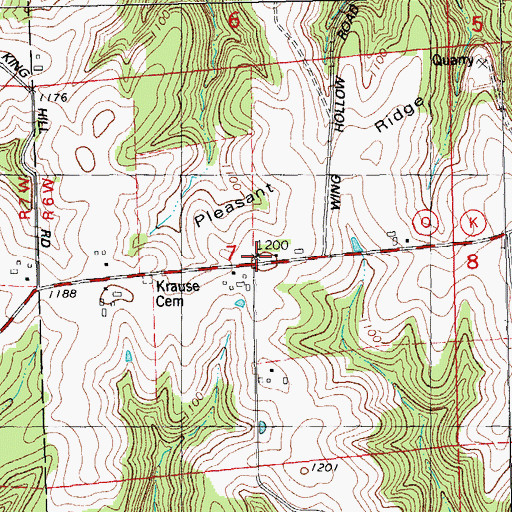 Topographic Map of Lepke School (historical), WI