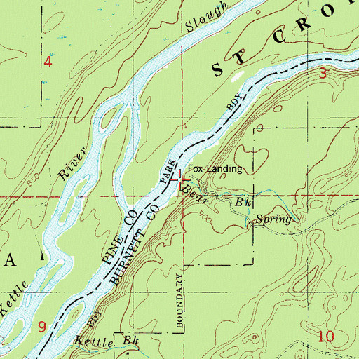 Topographic Map of Bear Brook, WI
