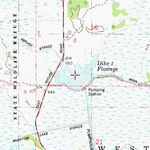 Topographic Map of Dike 1 Flowage, WI