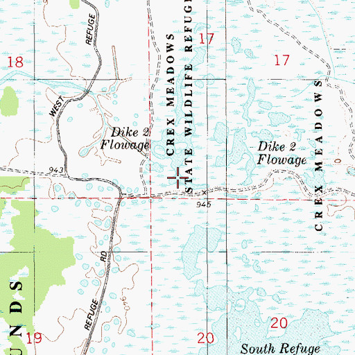 Topographic Map of Dike 2 Flowage, WI