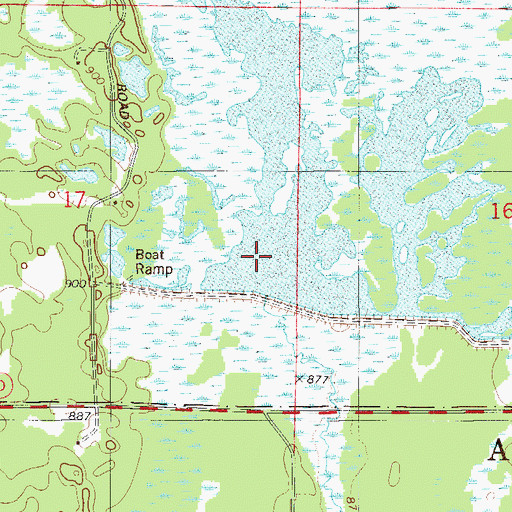 Topographic Map of Dueholm Flowage, WI